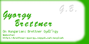 gyorgy brettner business card